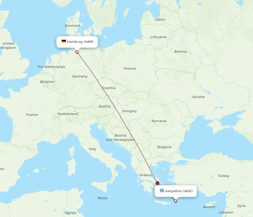 HAM-AOK flight routes