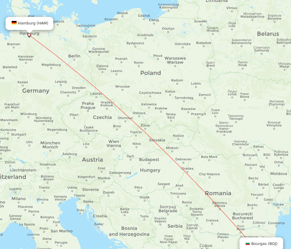 HAM-BOJ flight routes