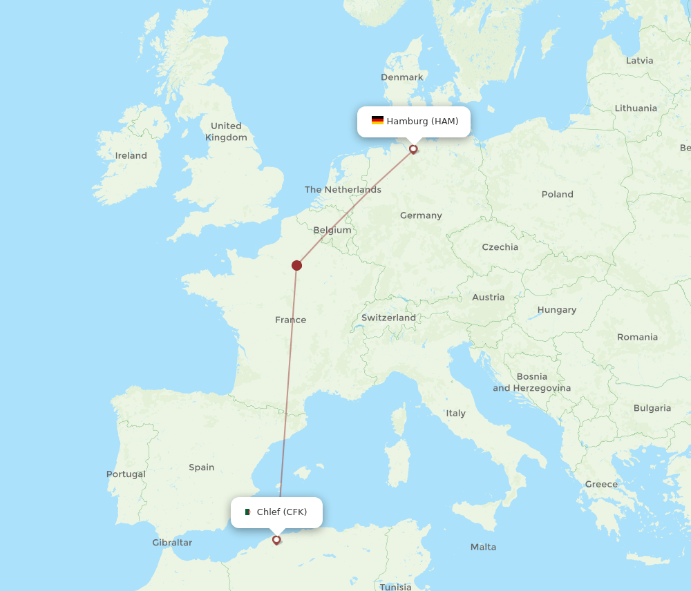 HAM-CFK flight routes