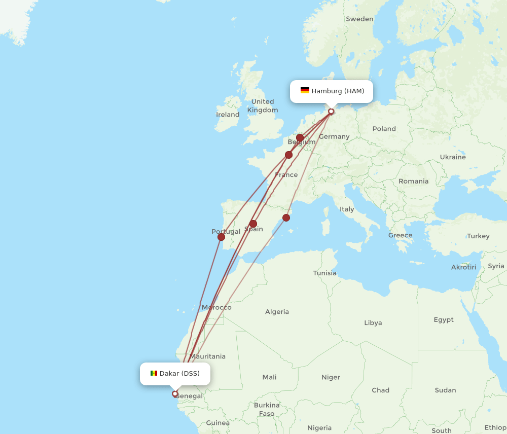 HAM-DSS flight routes