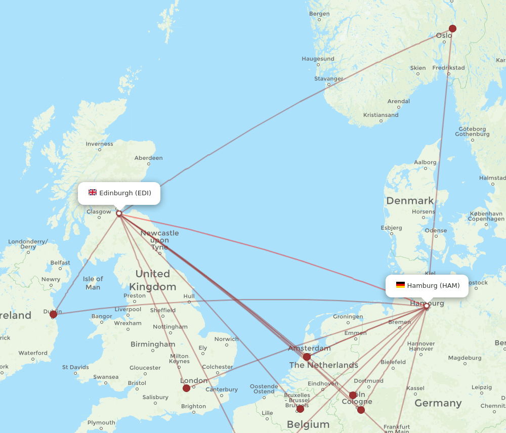 HAM-EDI flight routes