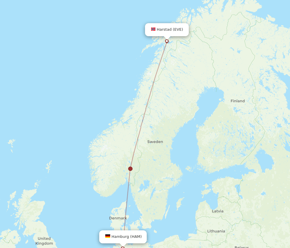 HAM-EVE flight routes