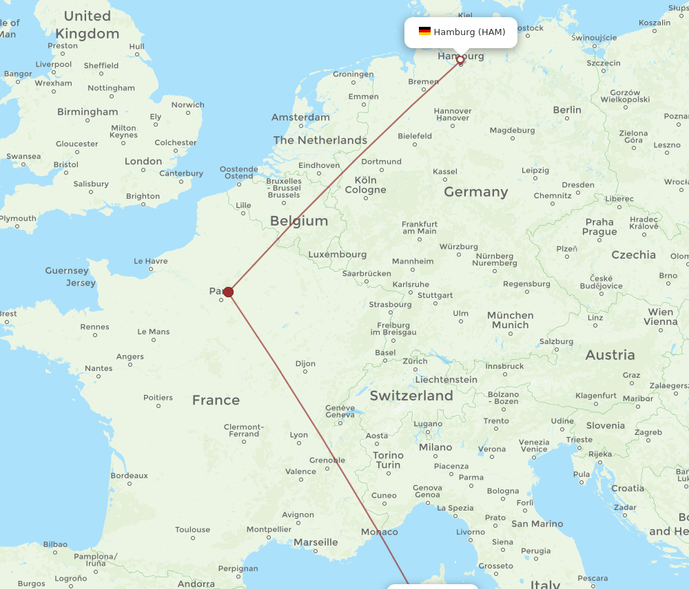 HAM-FSC flight routes