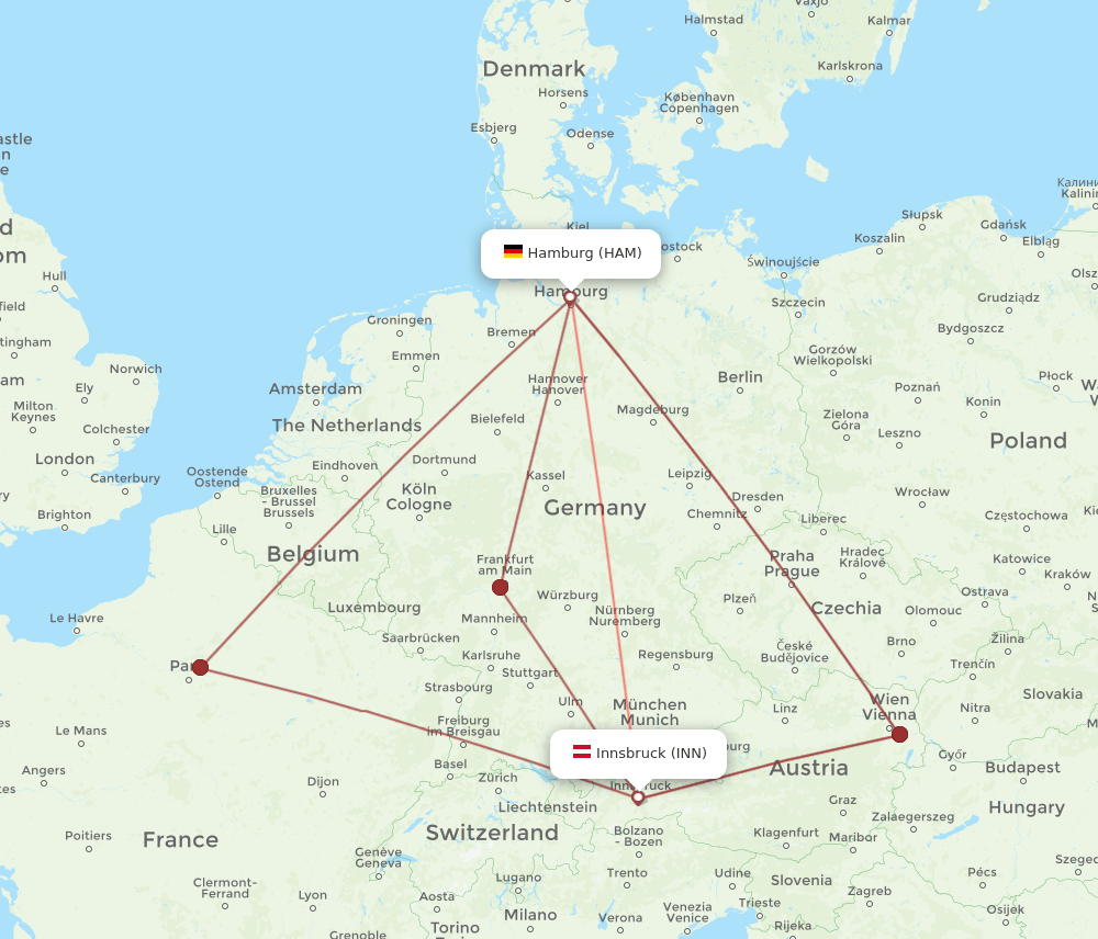 HAM-INN flight routes