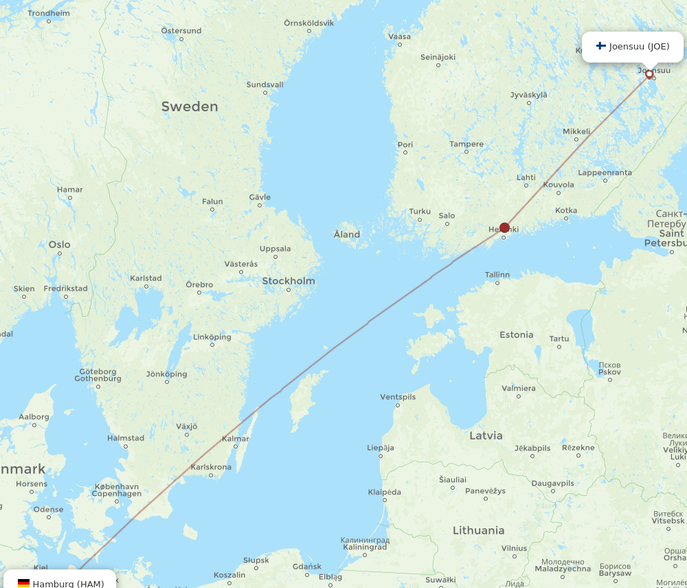 HAM-JOE flight routes