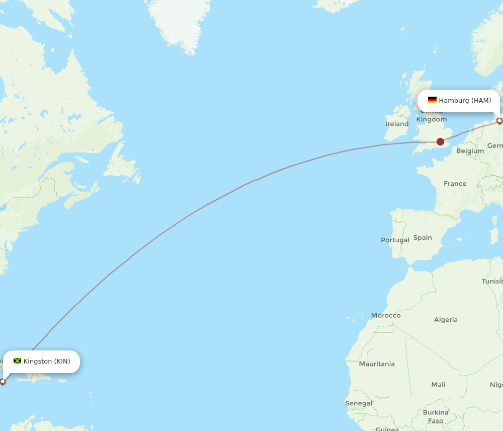 HAM-KIN flight routes