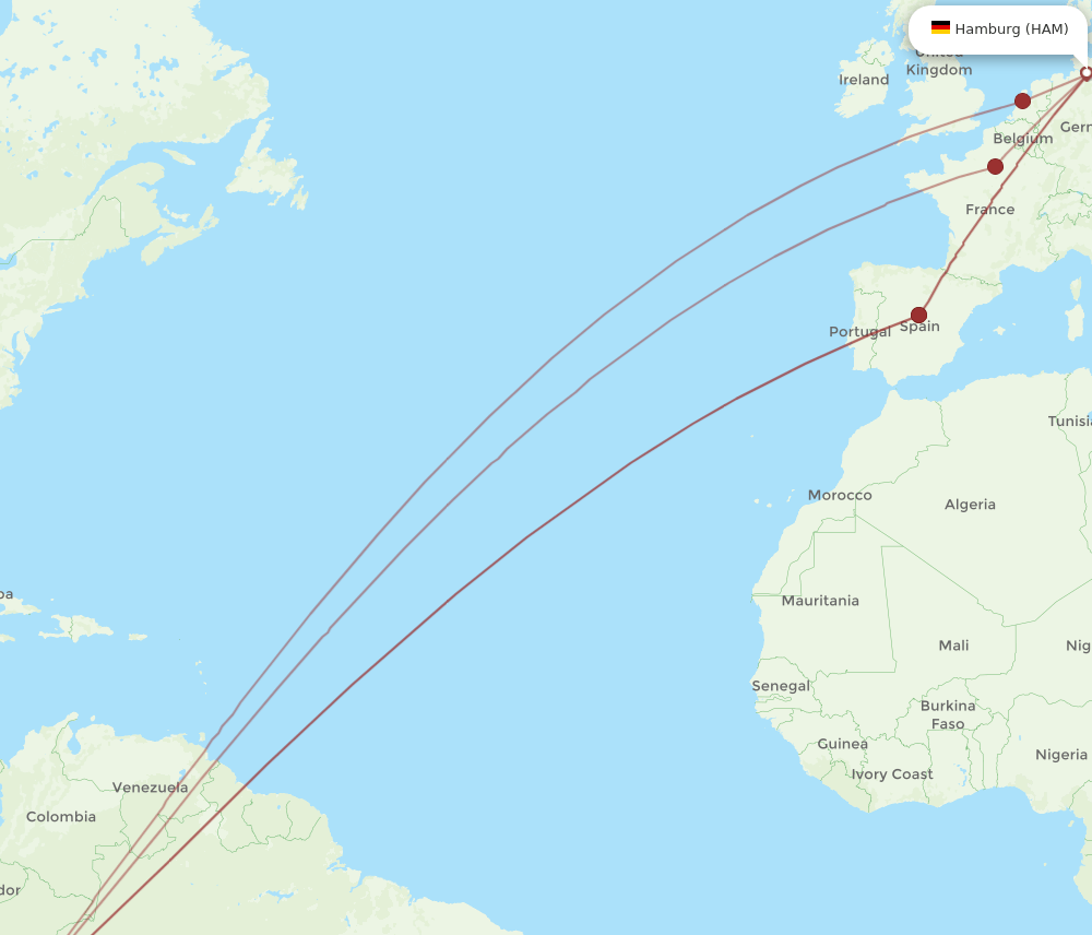 HAM-LIM flight routes