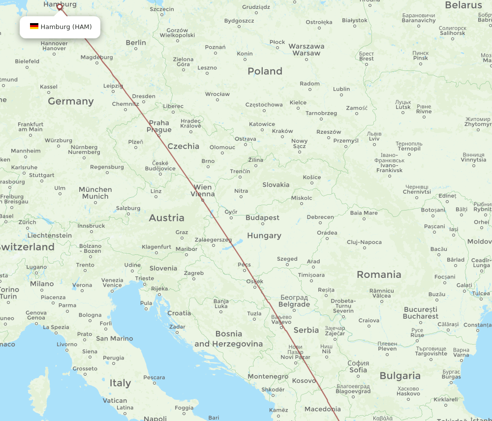 HAM-MJT flight routes