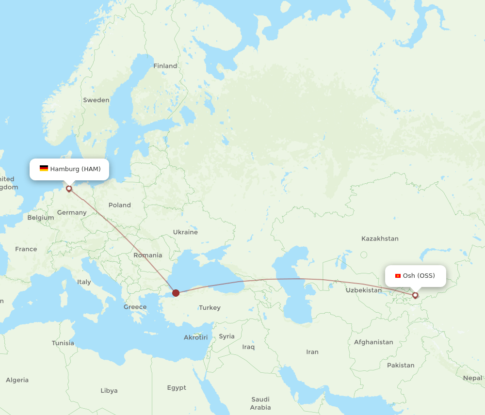 HAM-OSS flight routes