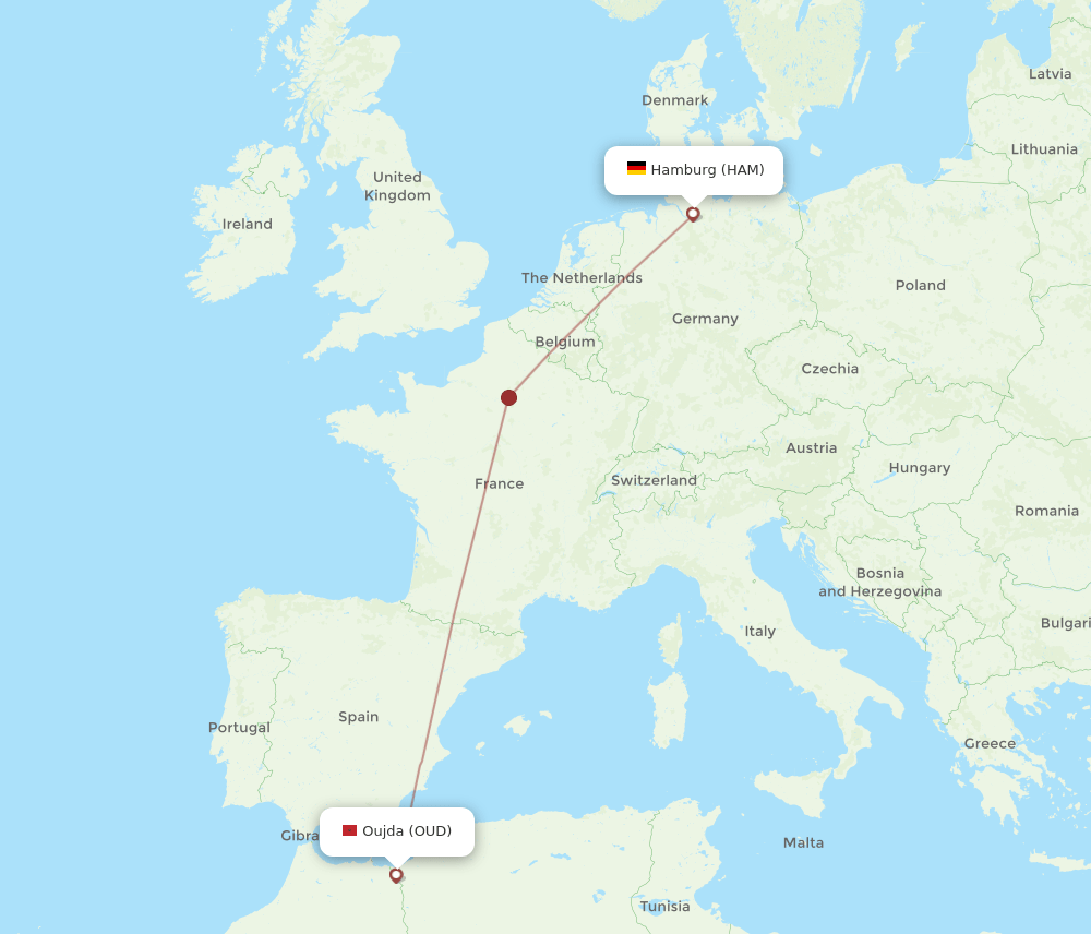 HAM-OUD flight routes