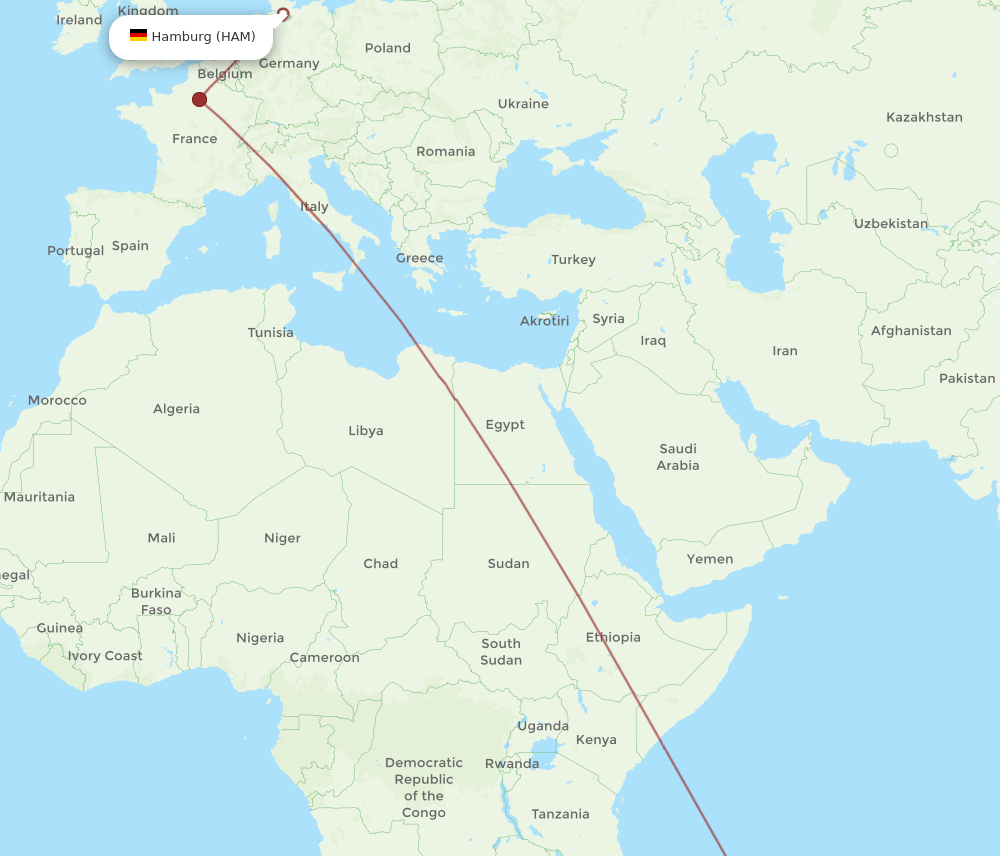 HAM-RUN flight routes