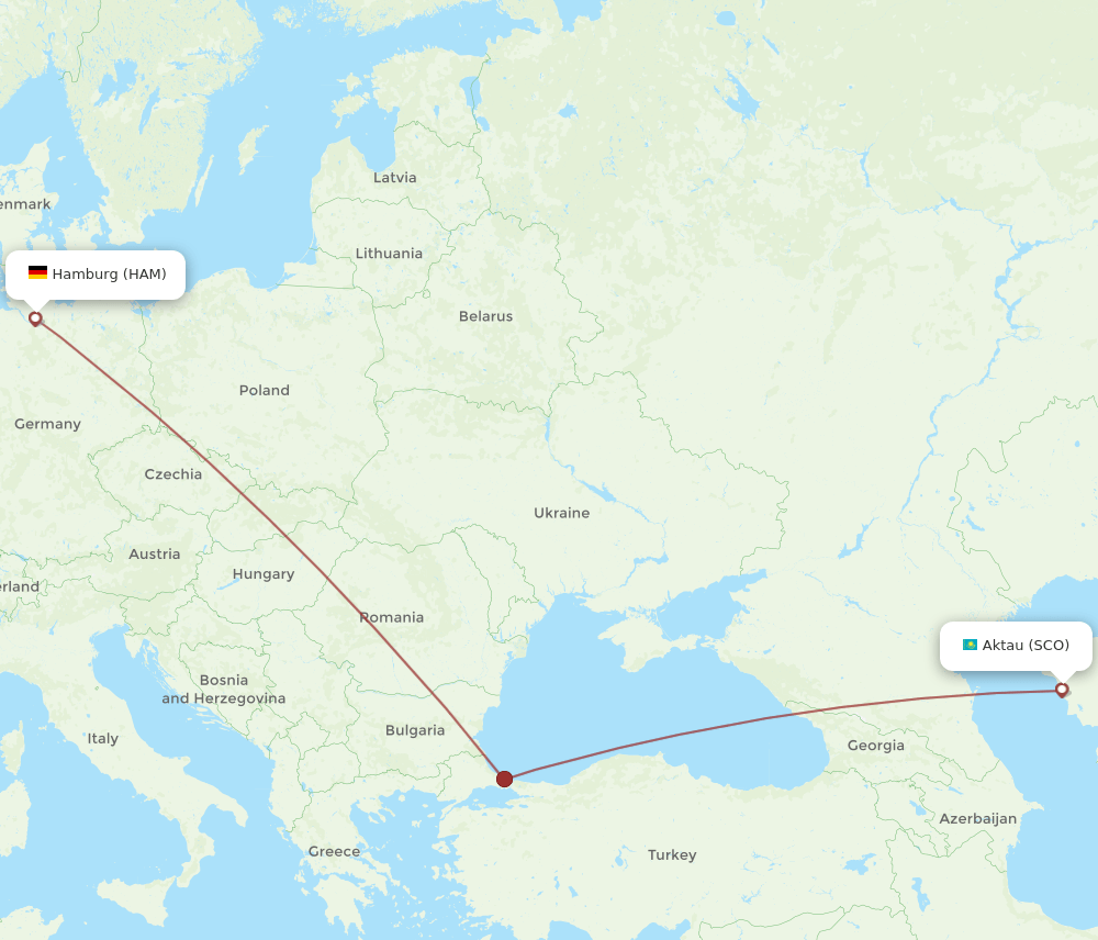 HAM-SCO flight routes