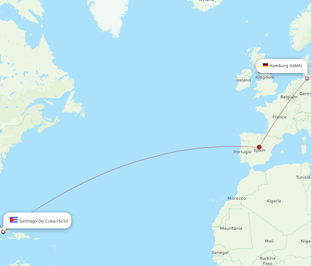 HAM-SCU flight routes
