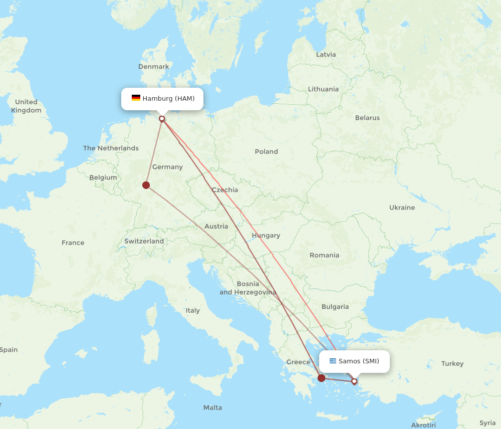HAM-SMI flight routes