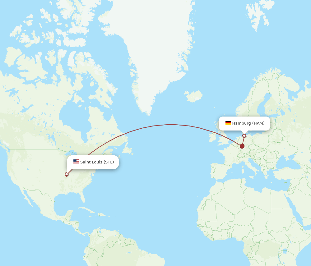 HAM-STL flight routes