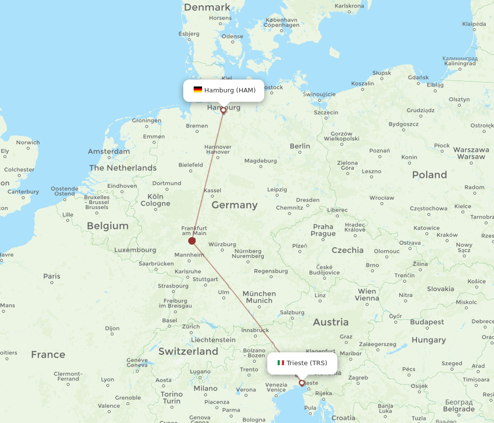 HAM-TRS flight routes