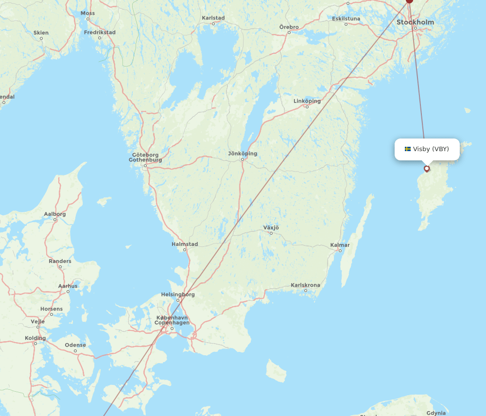 HAM-VBY flight routes