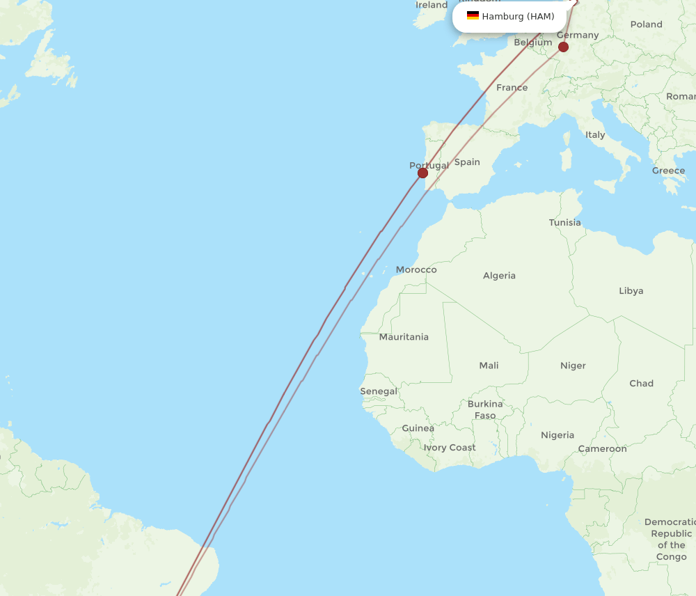 HAM-VCP flight routes