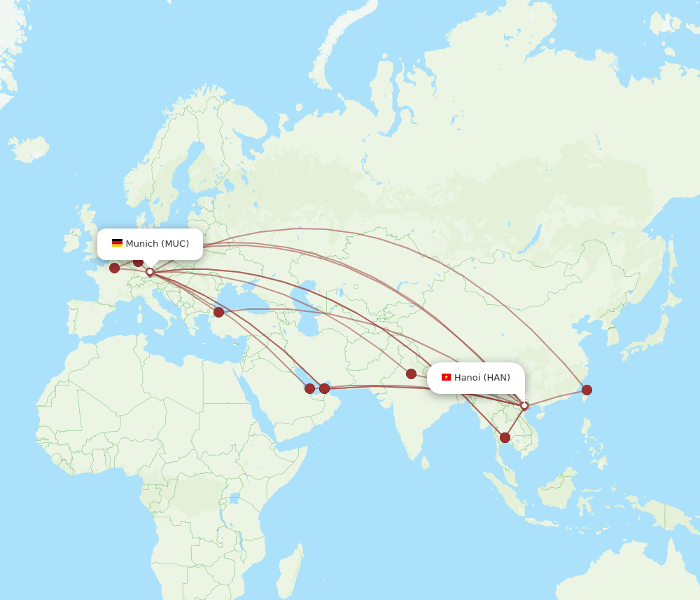 HAN-MUC flight routes
