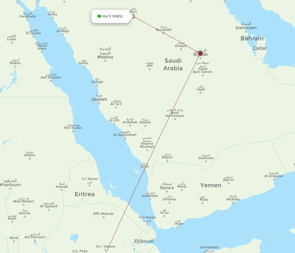 HAS-ADD flight routes