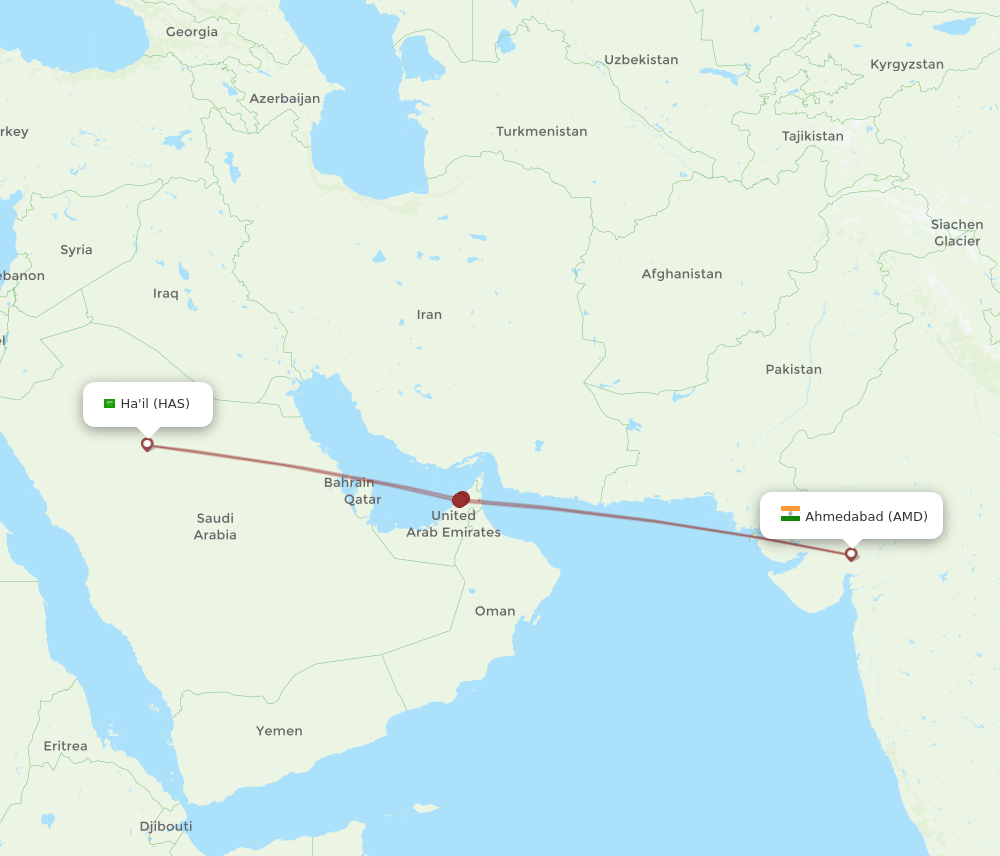 HAS-AMD flight routes