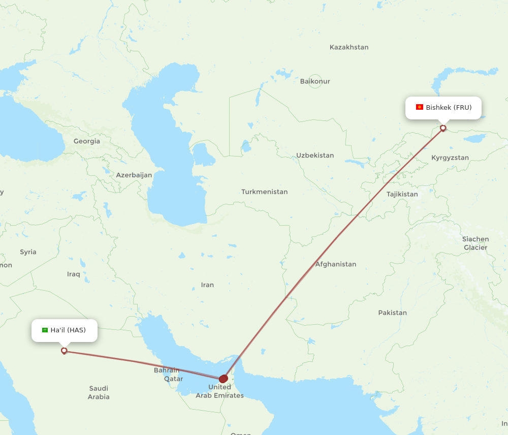 HAS-FRU flight routes