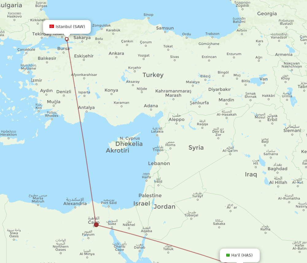 HAS-SAW flight routes