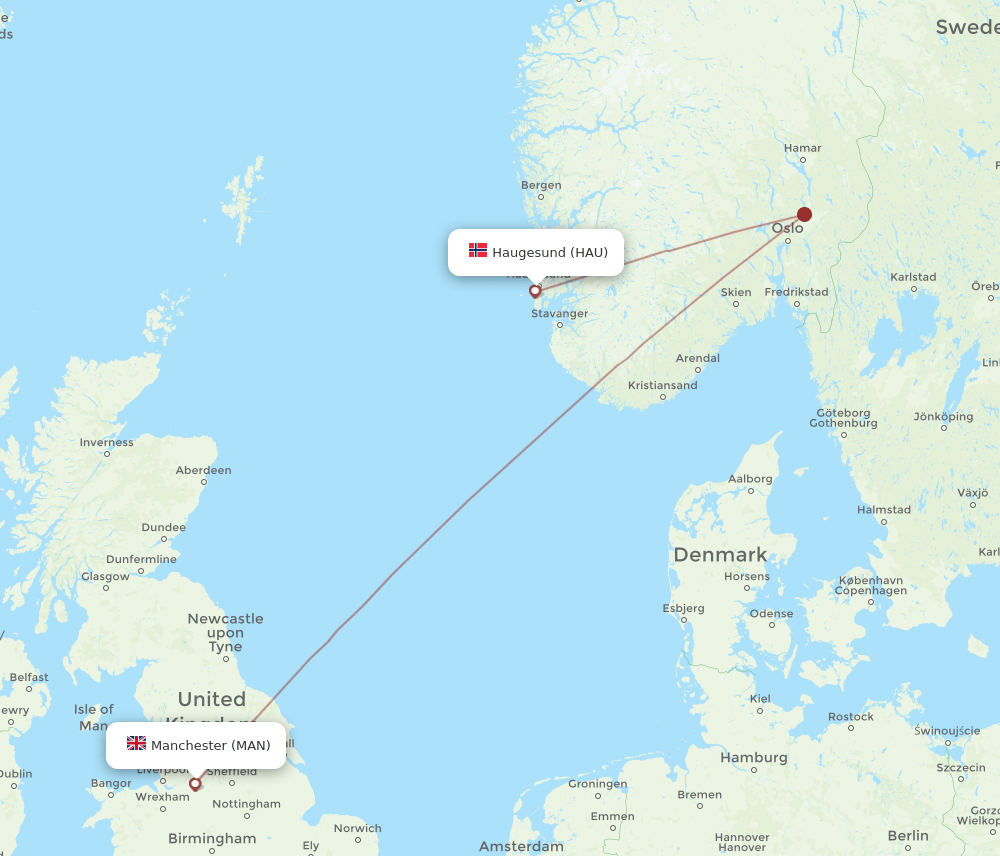 HAU-MAN flight routes