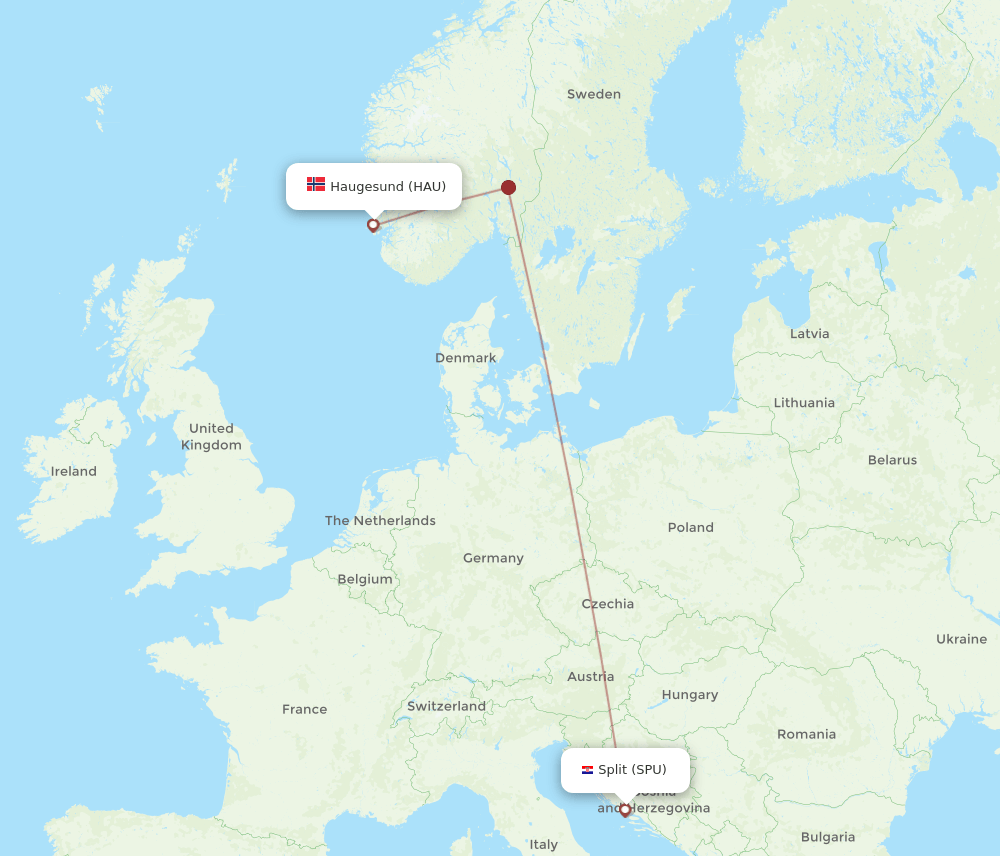 HAU-SPU flight routes