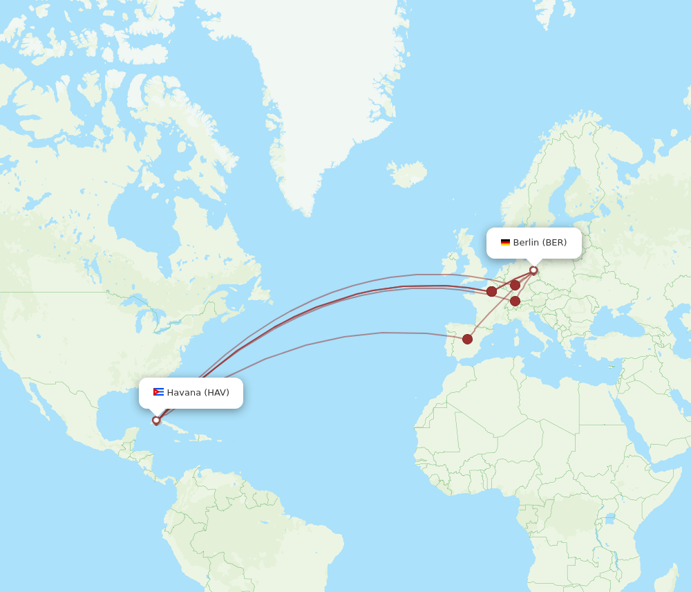 HAV-BER flight routes