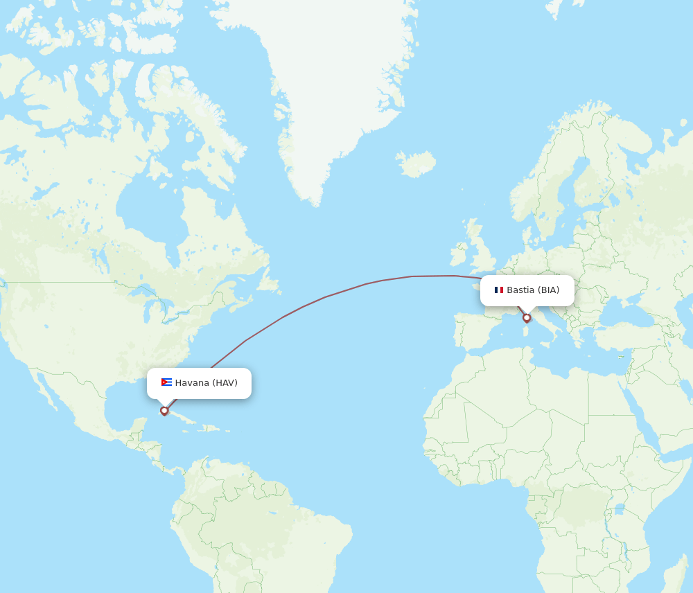 HAV-BIA flight routes