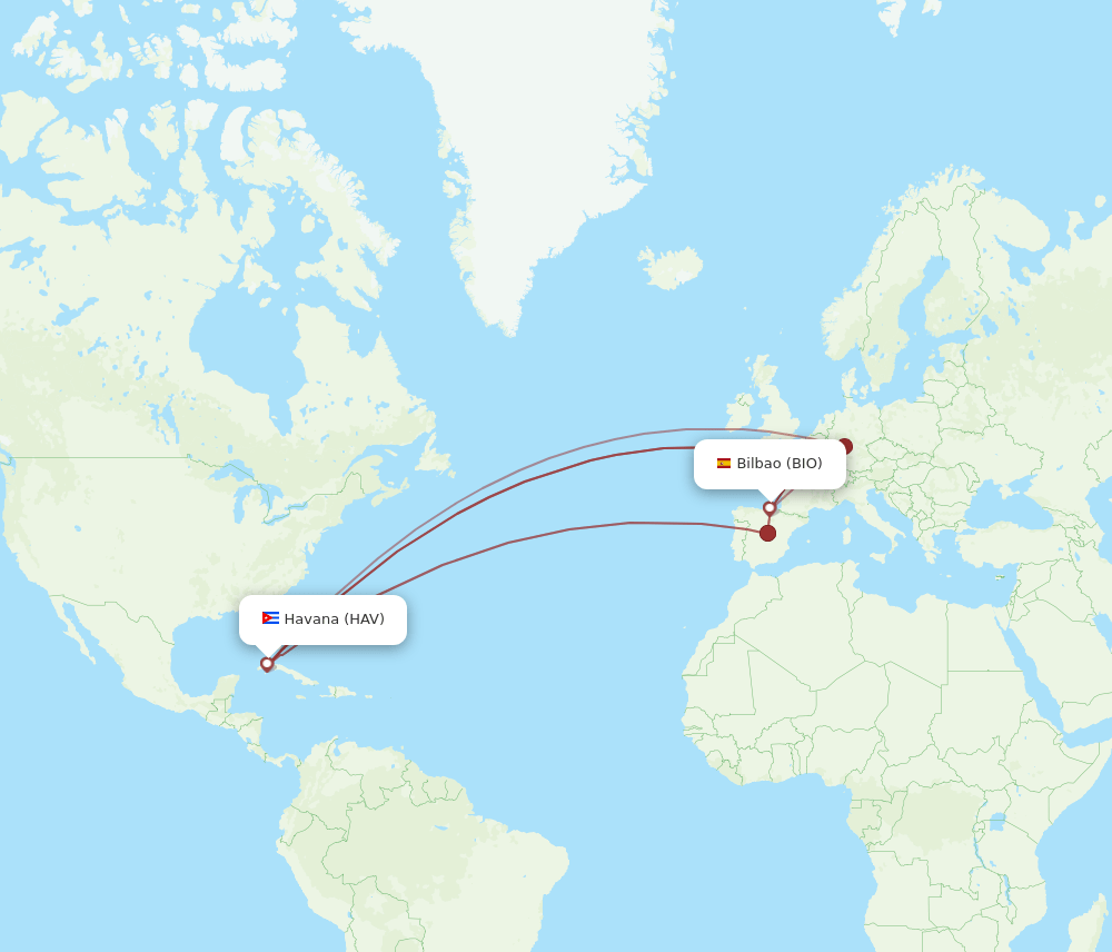 HAV-BIO flight routes