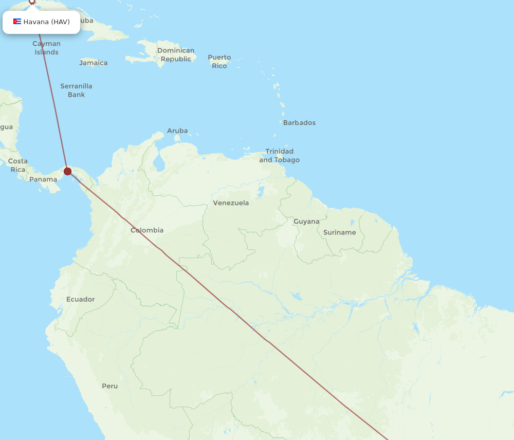 HAV-CNF flight routes