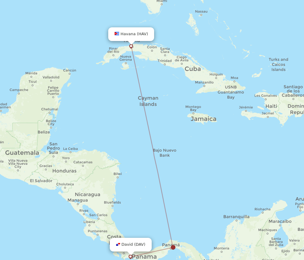 HAV-DAV flight routes