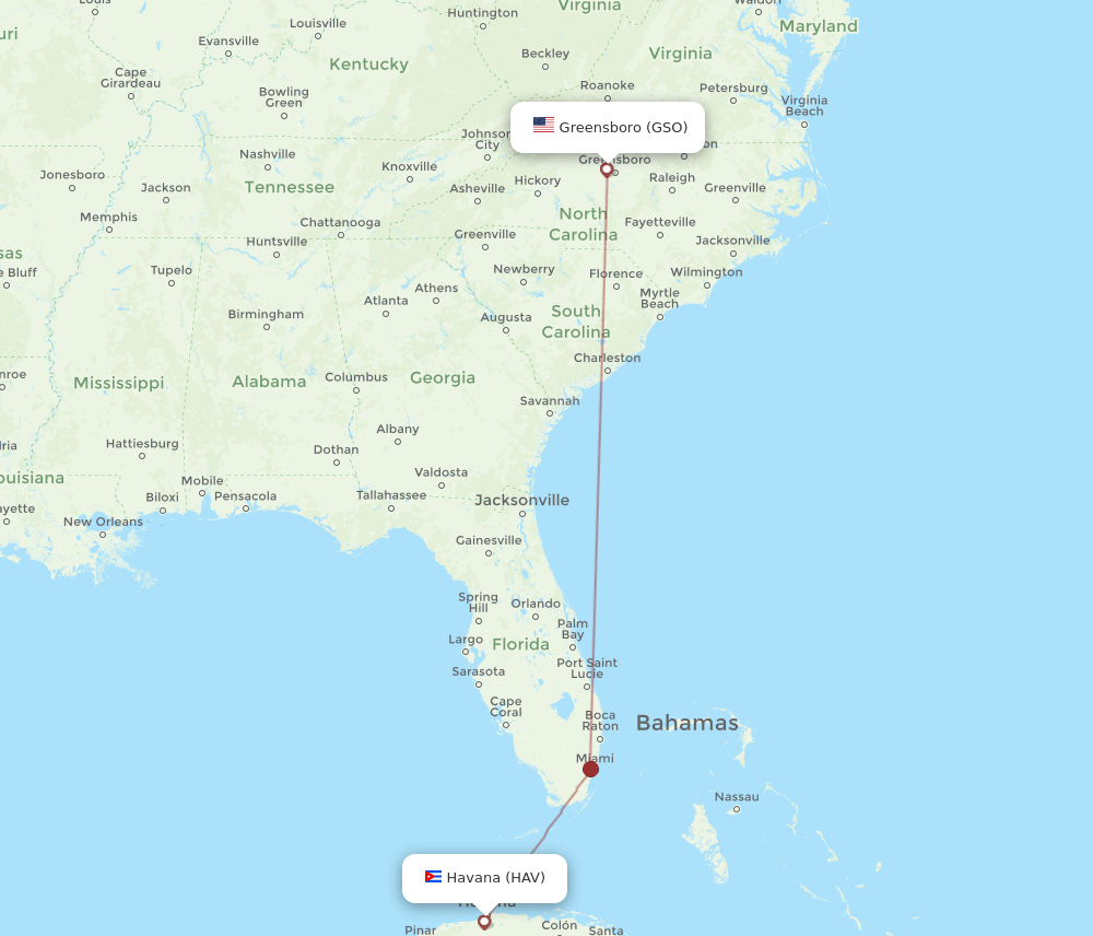 HAV-GSO flight routes