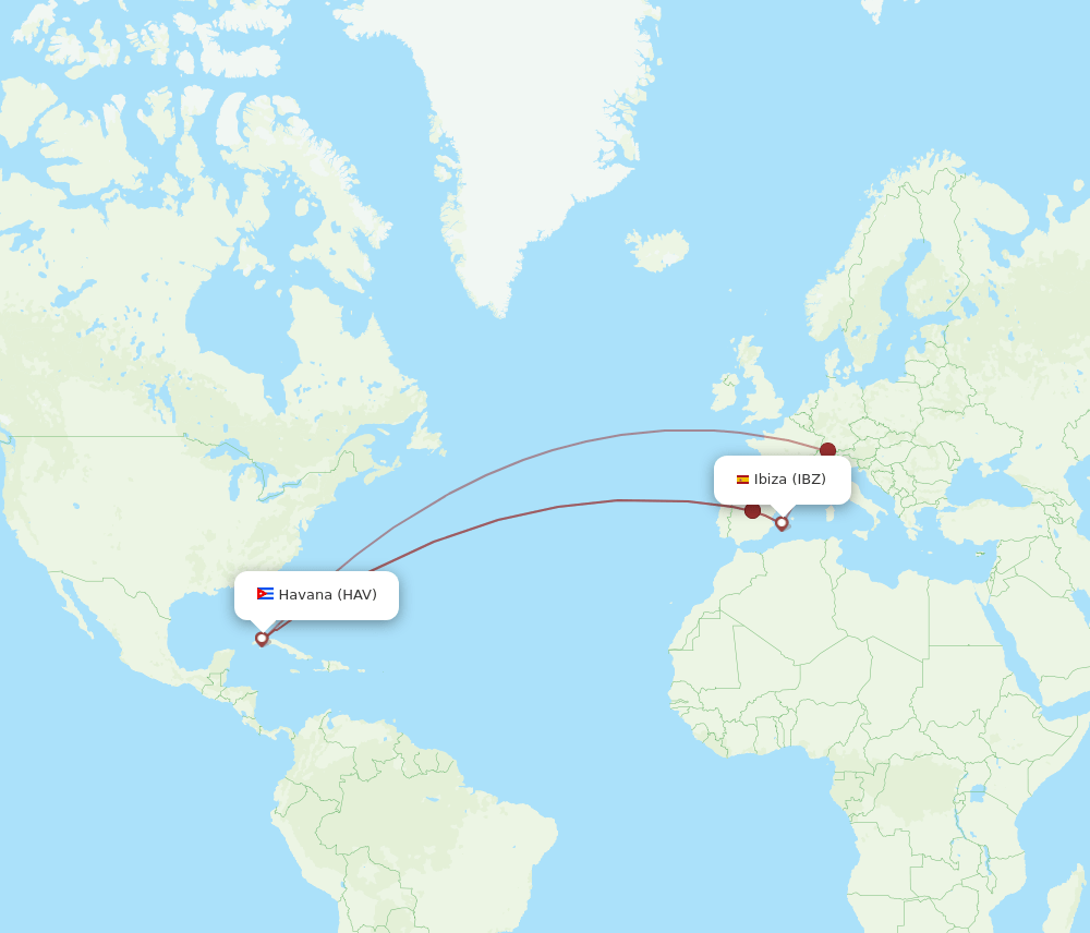 HAV-IBZ flight routes