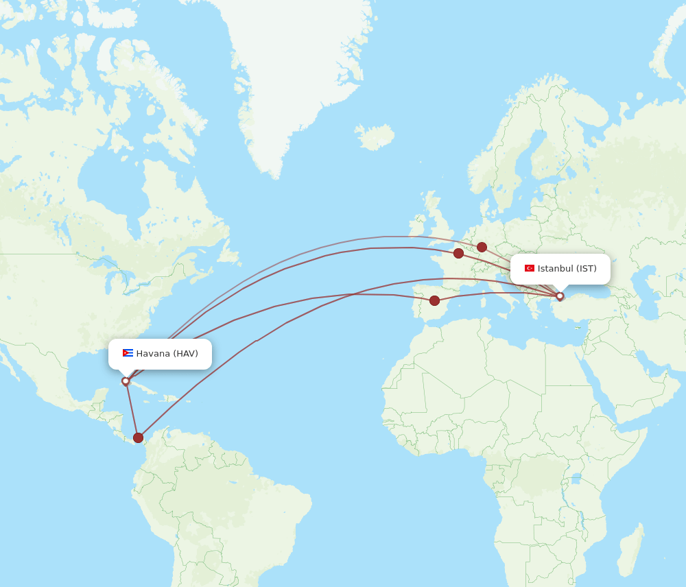 HAV-IST flight routes