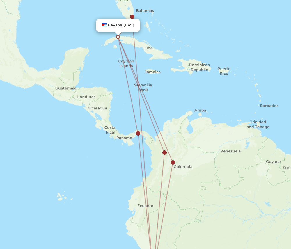 HAV-LIM flight routes