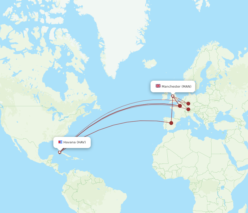 HAV-MAN flight routes