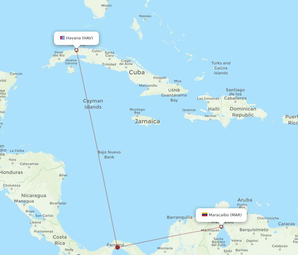 HAV-MAR flight routes