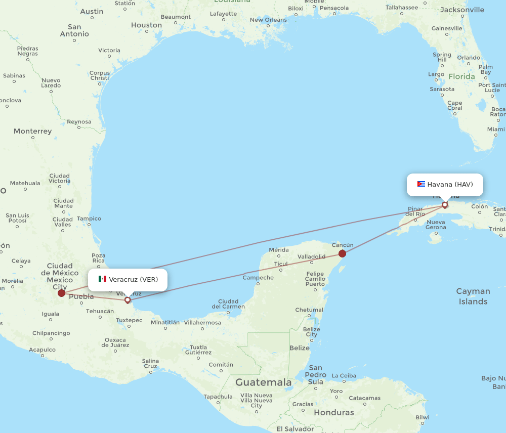 HAV-VER flight routes