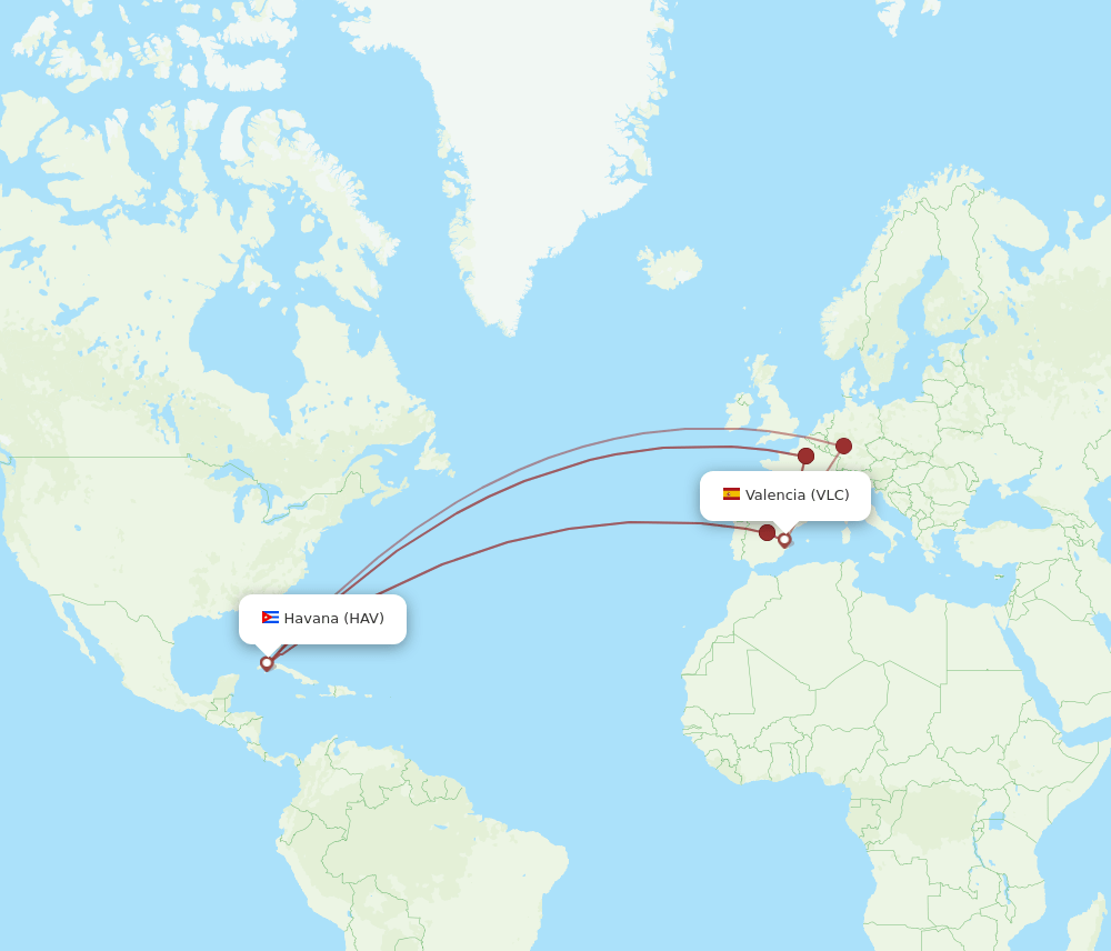 HAV-VLC flight routes