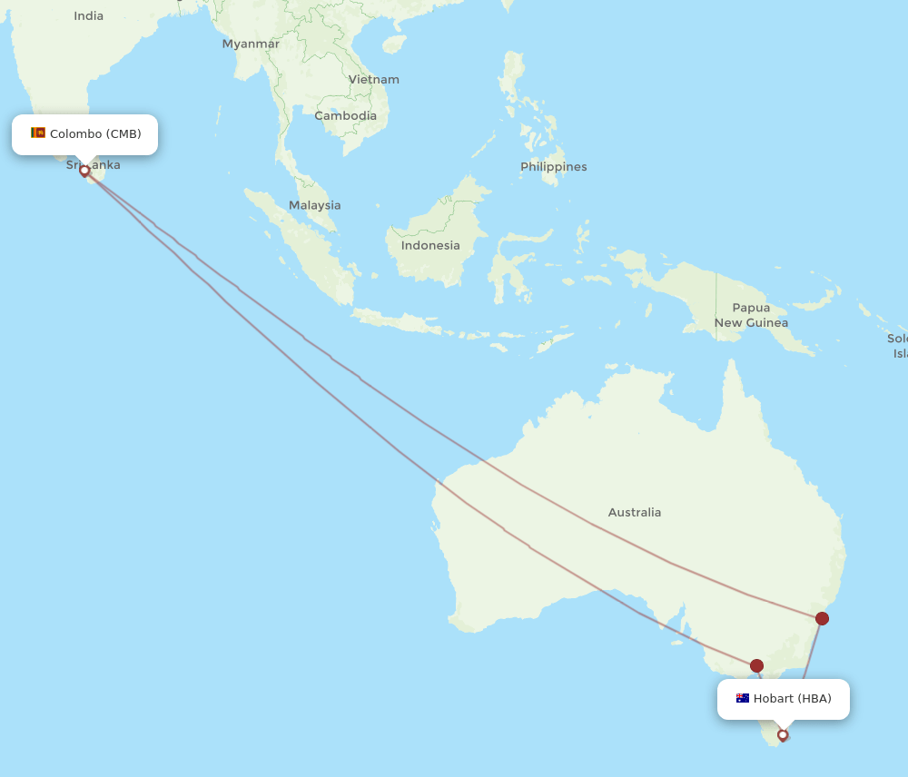 HBA-CMB flight routes