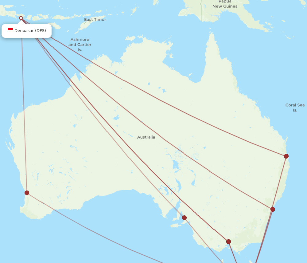 HBA-DPS flight routes