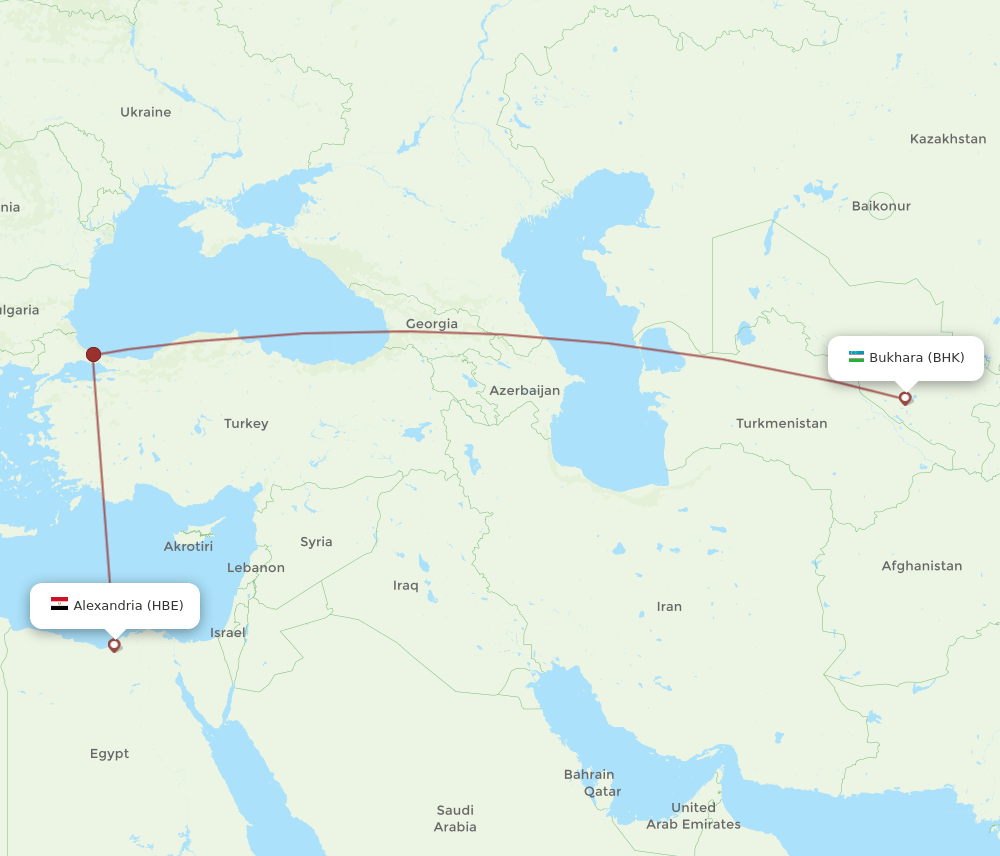 HBE-BHK flight routes