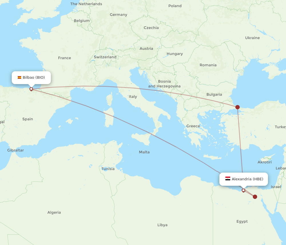 HBE-BIO flight routes