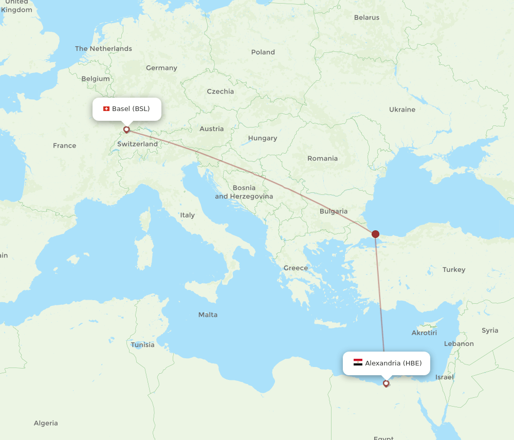 HBE-BSL flight routes