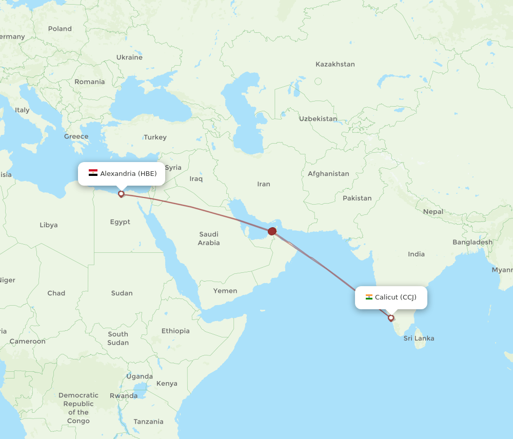HBE-CCJ flight routes