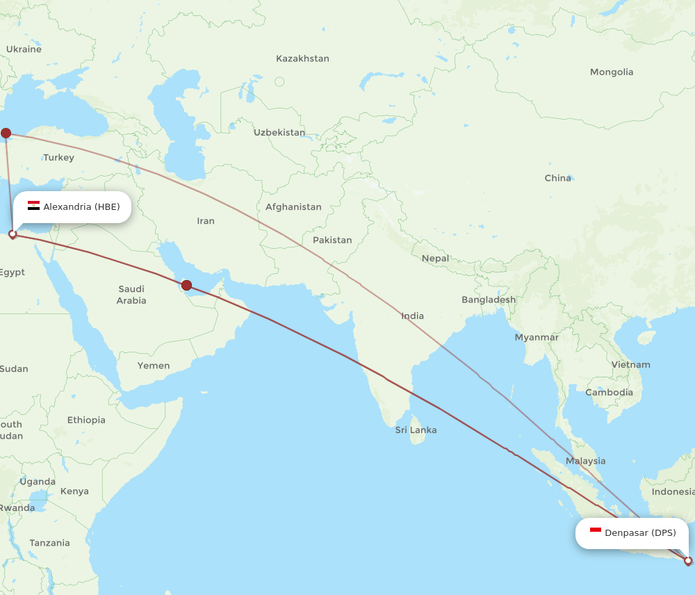 HBE-DPS flight routes