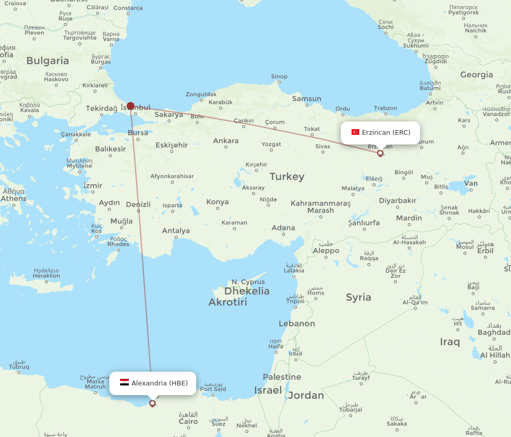 HBE-ERC flight routes